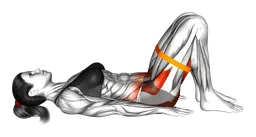 Glute bridge side tap con elastico