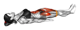 Leg raise con elastico da sdraiato