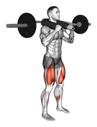 Front squat con safety bar