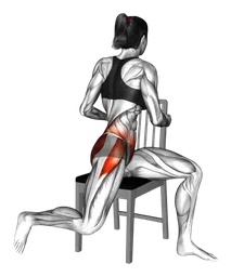 Sollevamento laterale gluteo da seduto su sedia