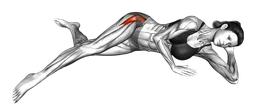 Mantenimento dell'elevazione laterale della coscia a T da sdraiato