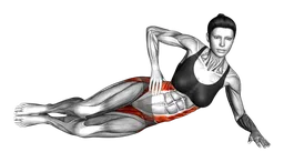 Side plank con elevazione del gluteo
