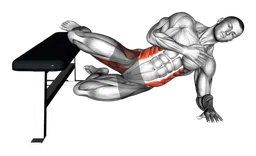 Side plank con adduzione dell'anca (ginocchio piegato)