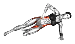 Side plank scissors