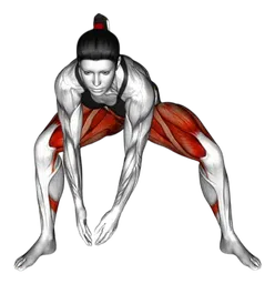 Side squat touchdown
