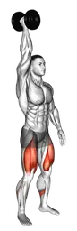 Squat overhead a un braccio con manubrio