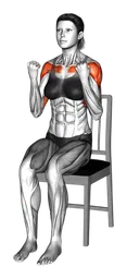 Shoulder press da seduto su una sedia