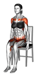 Step jack front raise da seduto su una sedia