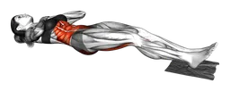 Leg curl a terra con asciugamano