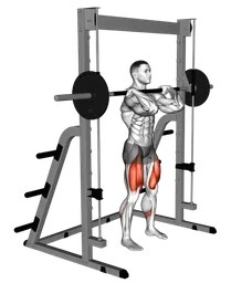 Front squat al multipower (clean grip)