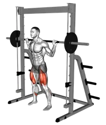 Squat low bar al multipower
