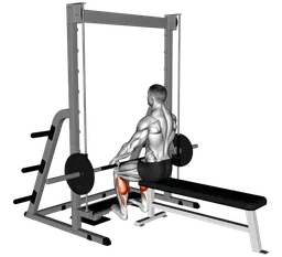Calf raise da seduto al multipower