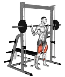 Squat al multipower su panca