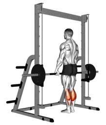 Calf raise in piedi al multipower