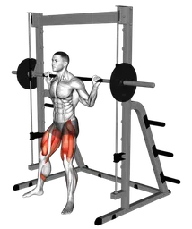 Sumo chair squat al multipower