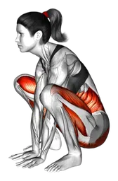 Squat con estensione della gamba e torsione del busto