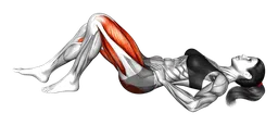 Glute bridge a gambe sfalsate