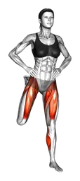 Calci ai glutei in piedi