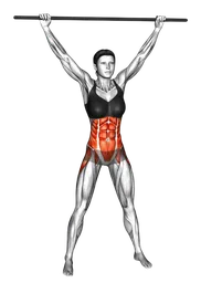 Stretching laterale con bastone