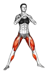 Sumo squat con alzata dei talloni