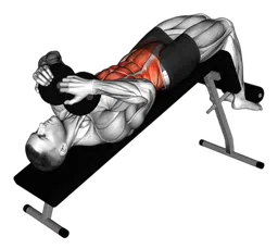 Sit-up su panca declinata con torsione zavorrato