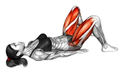 Glute pulse bridge a gambe divaricate